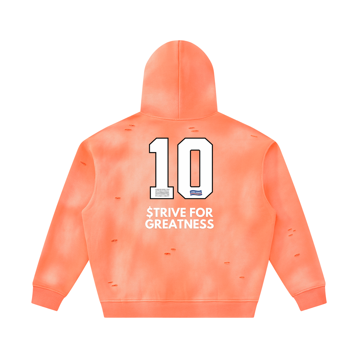 Unisex Sunfade Frayed Fleece Hoodie