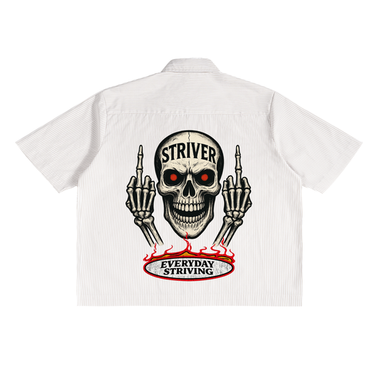 STRIVER STRUCTURE SHIRT — WHITE