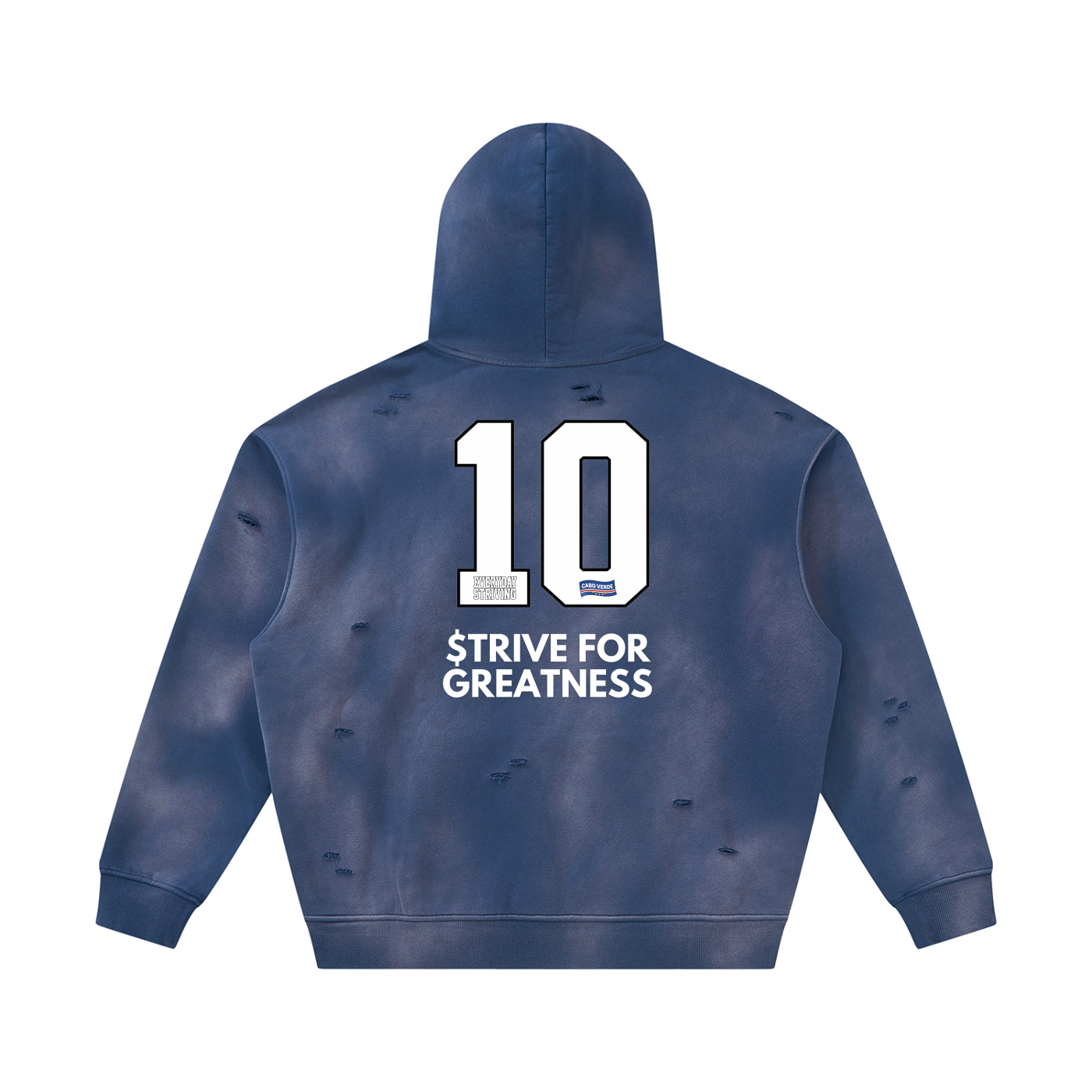 Unisex Sunfade Frayed Fleece Hoodie