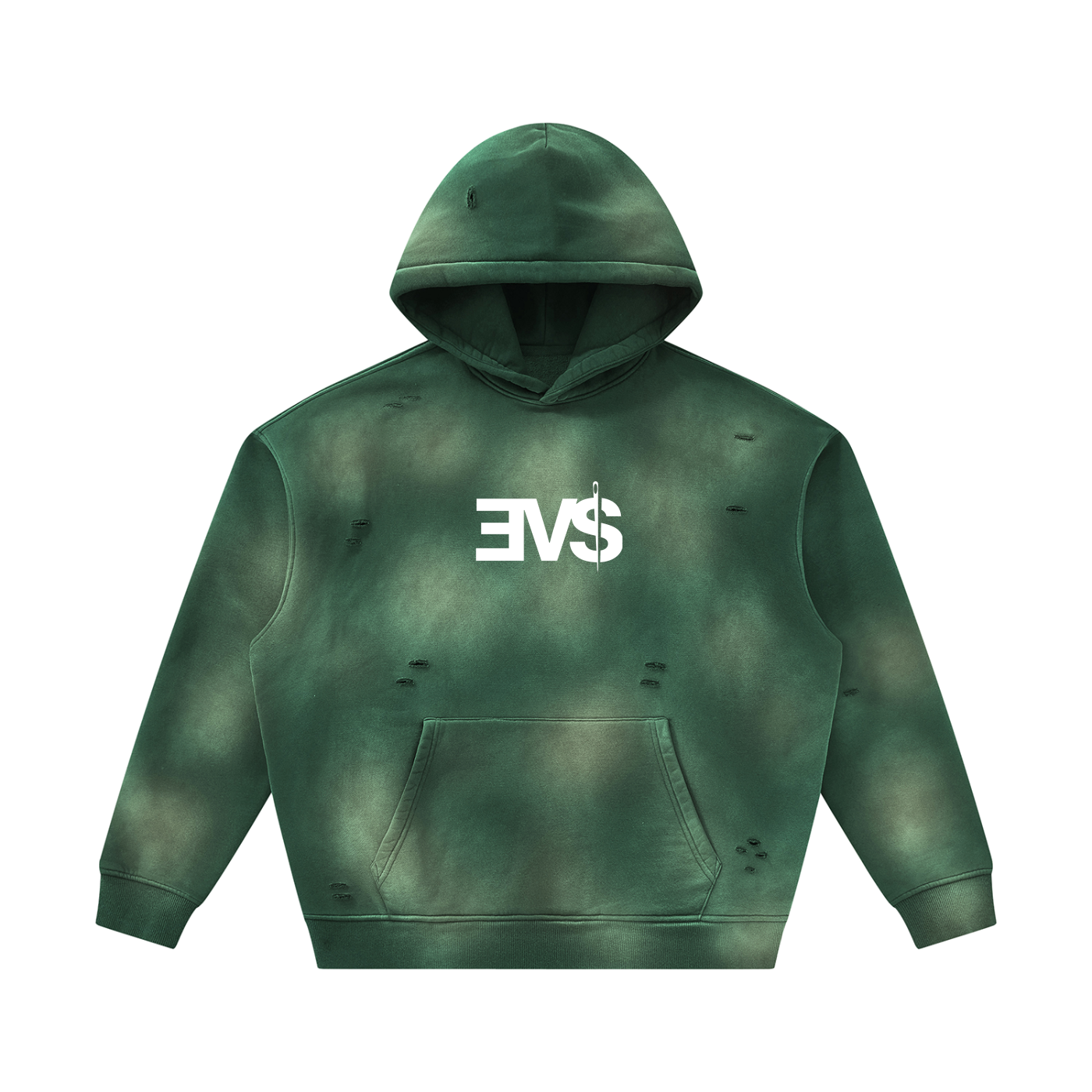 Unisex Sunfade Frayed Fleece Hoodie