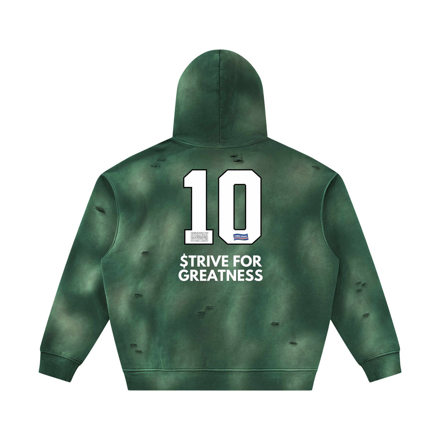 Unisex Sunfade Frayed Fleece Hoodie