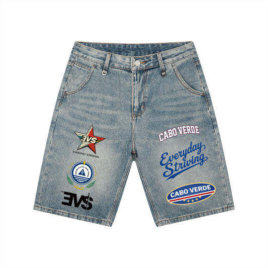 Cabo Verde Vintage Wash Denim Shorts