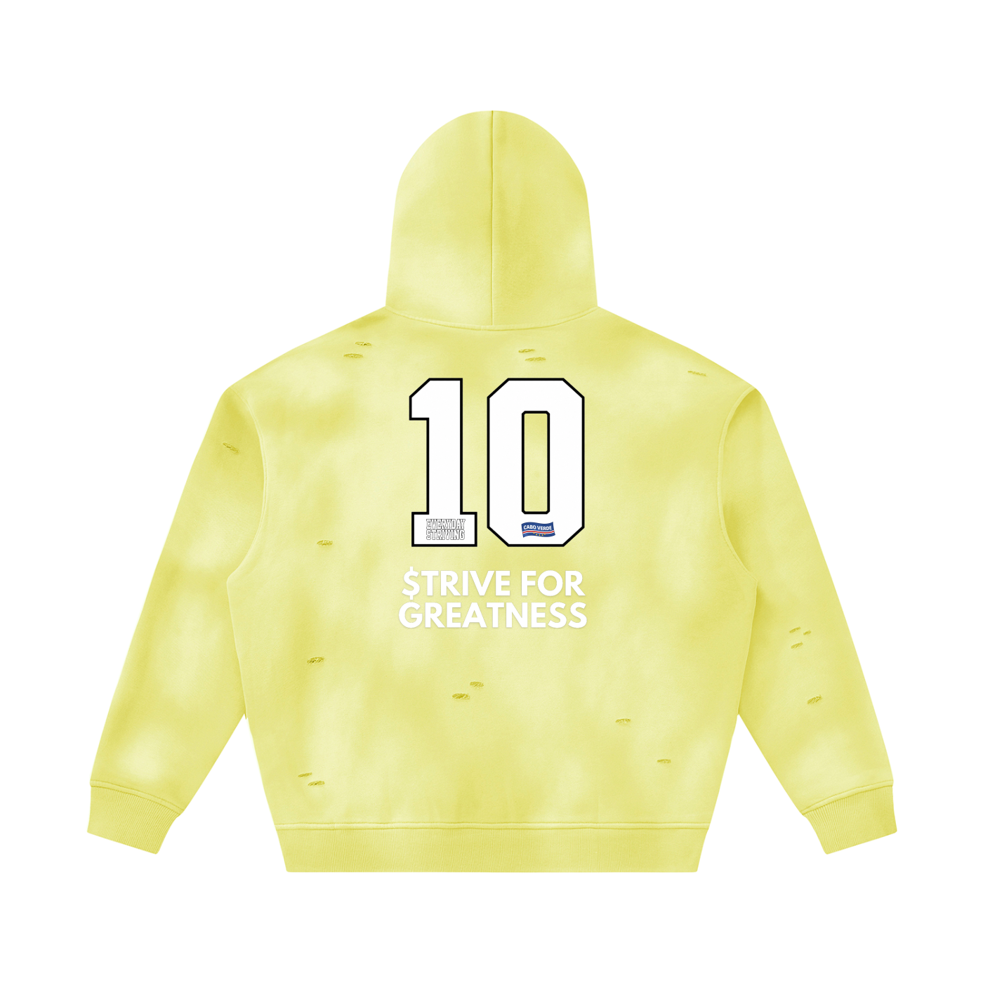 Unisex Sunfade Frayed Fleece Hoodie